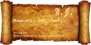 Nawratil József névjegykártya